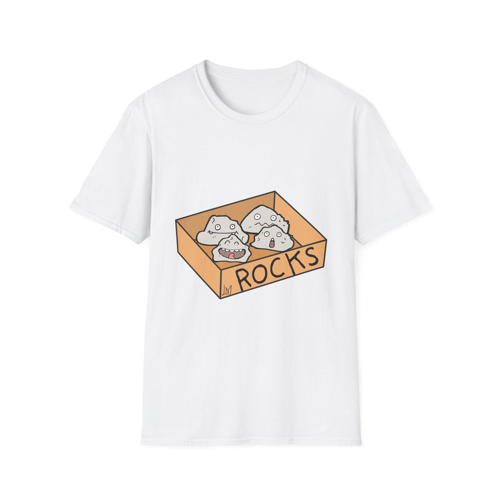 Dumber Than a... T-Shirt — Cute Cartoon Box of Rocks Graphic Tee